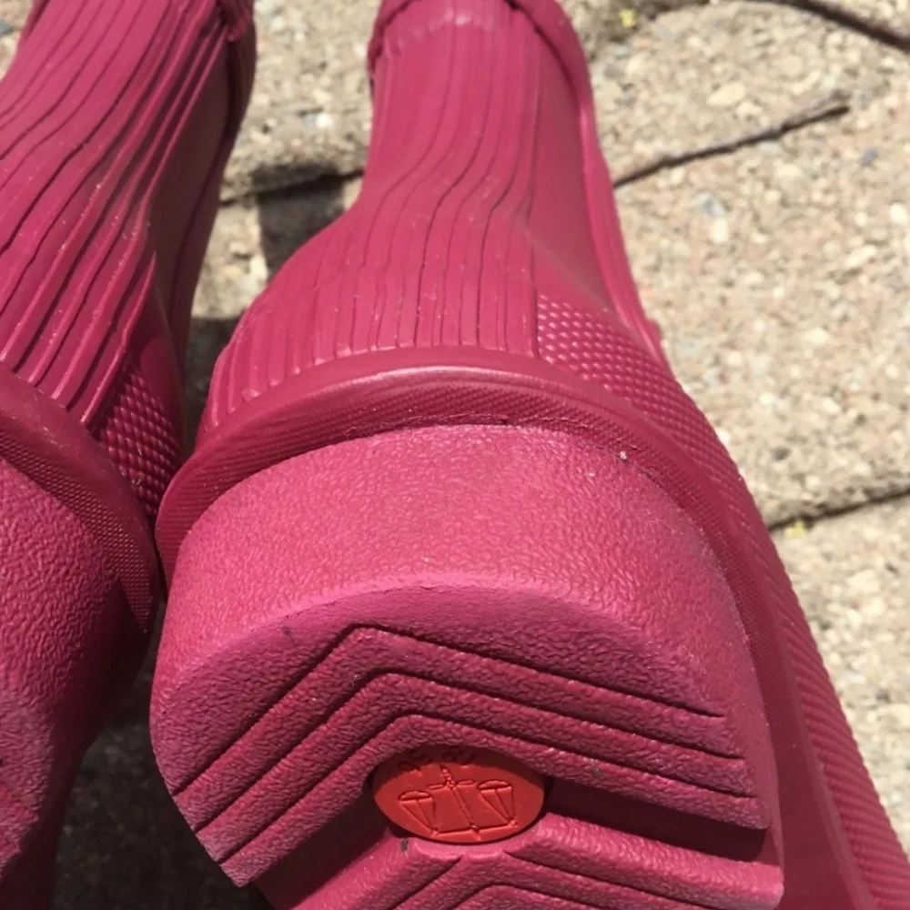 Hunter Boots (Ankle) Size 7 Deep Pink *EUC* - Picture 7 of 12